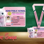 Cat I Shape Acrylic ID Card